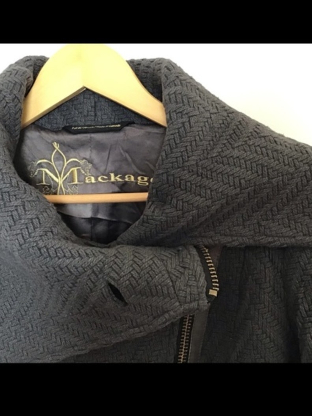 Mackage Women's Quilted Gray Zip-Front Coat